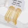 Fashion Statement Gold Color Metal Chain Bling Long Tassel Earrings for Women Wedding Ms Daily Hot Jewelry Pendant Gift