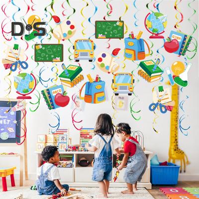 Hangende Swirls voor Terug naar School Decoraties Leraar Waardering Klaslokaal Plafond Decoratie Spiraal Hangende Vortex voor Feest School Kantoor