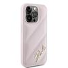 Karl Lagerfeld KLHCP15XPQDSMGP iPhone 15 Pro Max 6.7" pink/pink hardcase Diagonal Quilted Script