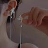 White Deer Same Ear Bone Clip, New Niche Ear Clip, Women's Long Fringed Ear Hanging, No Ear Piercings, Earrings.