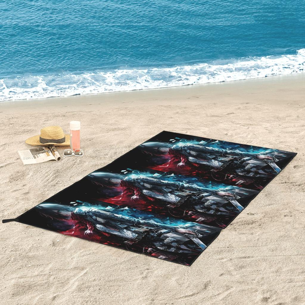 Anime Attack On Titan Mikasa Ackerman Beach Towel Soft Microfiber Quick Dry Absorbent Quick Towels For Yoga