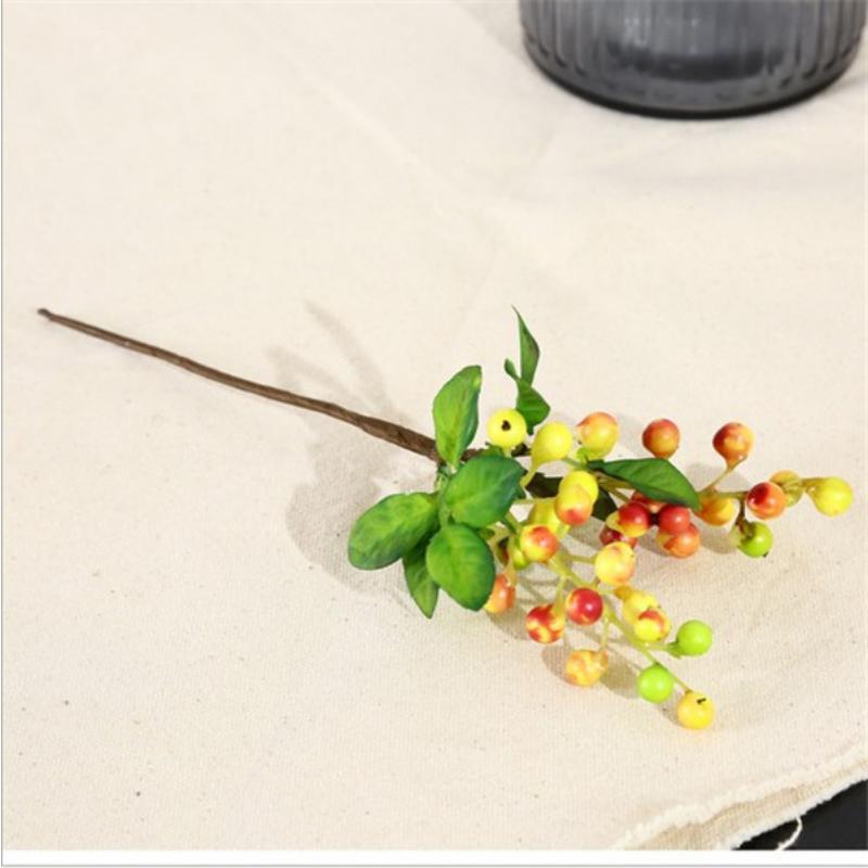 3Pcs Mini Artificial Berry Flower Christmas Fruit Fake Berry Simulation Foam Flower Decoration Wedding Family Table Arrangement