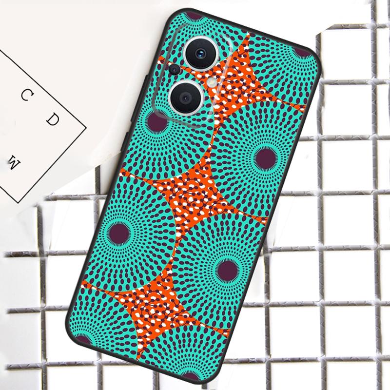 African Wax Fabric Phone Case For OPPO Reno 7 8 Lite 8T 10 11 12 13 14 Pro 14F OPPO Find X9 X8 X6 X5 Pro Cover