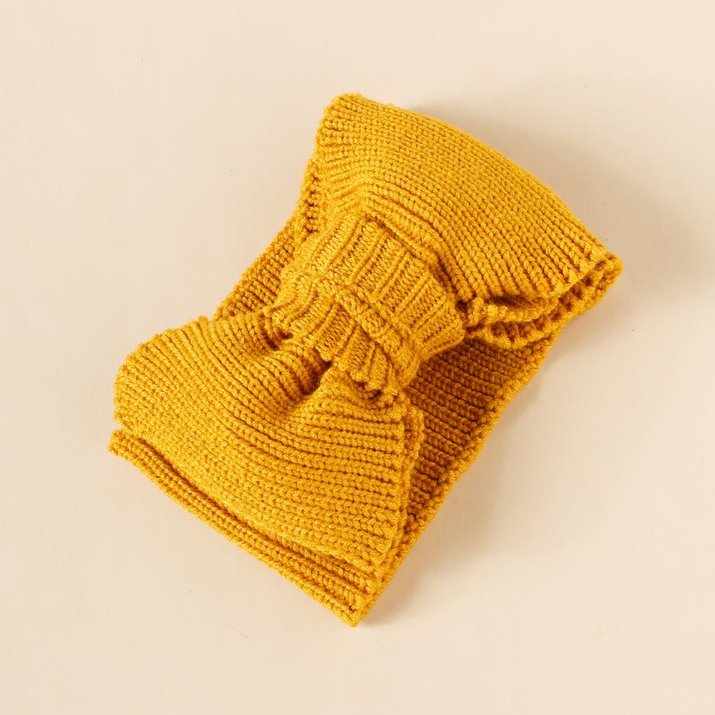 1pc Baby White Diy Woolen Double Layer High Elasticity Headband With Large Bowknot Decoration Love Valentine