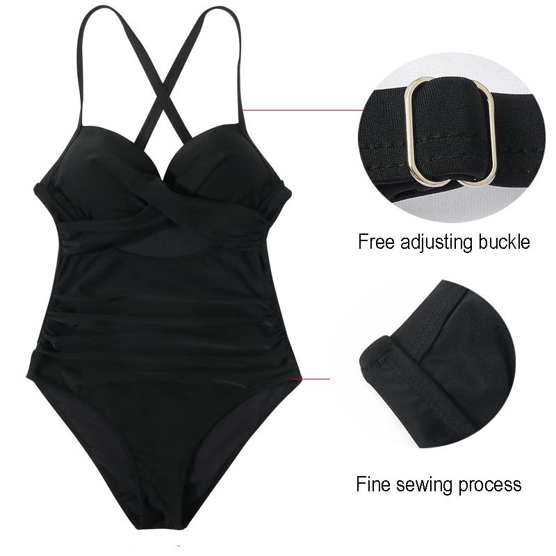 Women Tummy Control Swimsuit Sexy Bikini Swimsuit One Piece Printed Beach Swimsuit