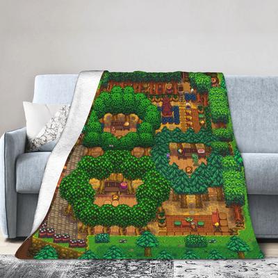 Stardew Valley Quarry Campground Plush Blanket Girls Boys  Flannel Throw Blanket For Couch Bed Super Warm Quality Bedspread Gift