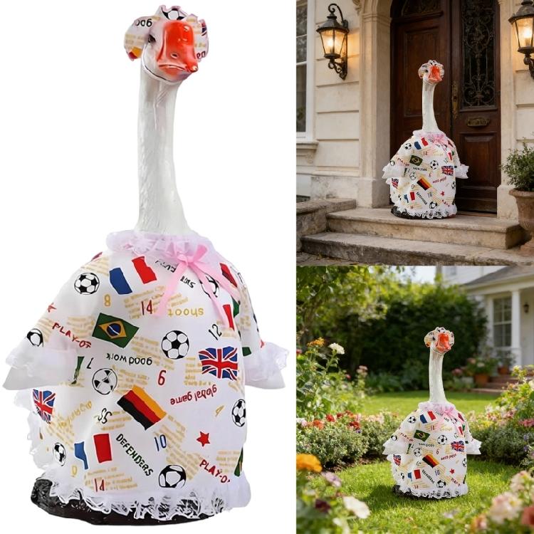 Football Porch Geese Clothing Set Dress Decoration Home Porch Ornament Festive Holiday Supplies Theme Outfit Decoration