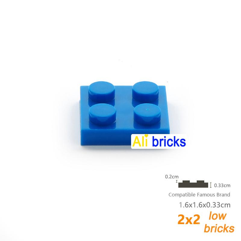 30pcs MOC Assemble Particles 3022 Thin Plate 2x2 Dots Building Blocks 2*2 Figures Bricks DIY Educational Creative Toy for Kids