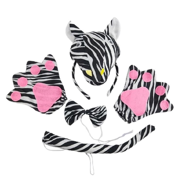 Unisex Fashionable Headdress Set Antiskidding Children Hair Hoop Ponytails Headwear for Various Hairstyles