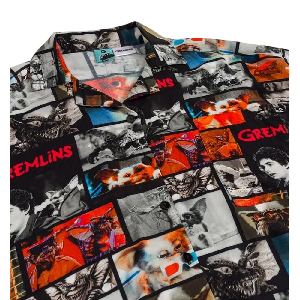 Gremlins Unisex Adult Movie Reel Button Front Shirt