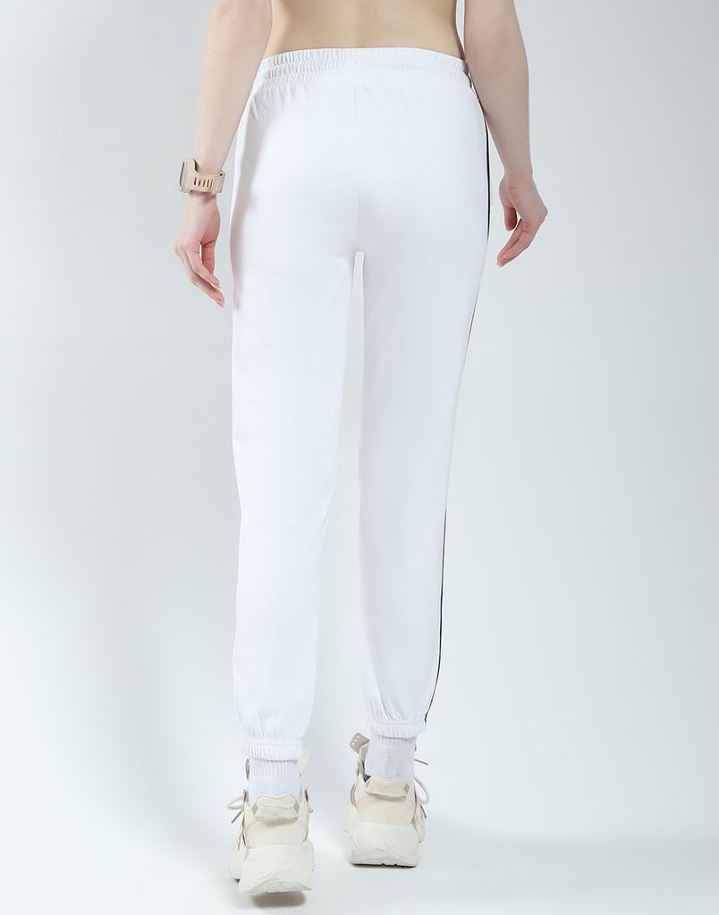 ROCK.IT From House of Monte Carlo Women's Solid Regular Fit Lower Track Pants White