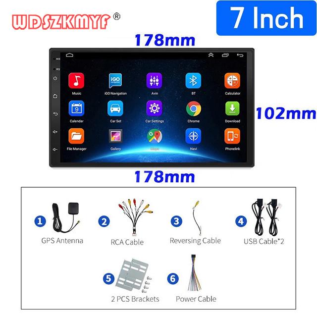 Universal 7/9/10 Inch Car Radio Wireless Apple Carplay And Wireless Android Auto  Multimedia Video Player Bluetooth Touch Screen