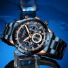 Curren Herrenuhr Blaues Zifferblatt Edelstahlarmband Datum Herren Business Herrenuhren Wasserdicht Luxus Herren Armbanduhren für Herren
