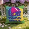 Mexican Flavor T-Taco B-Bell Cushion Cover Home & Car Dual-Scene Pillow Cover: Reversible for Premium Comfort