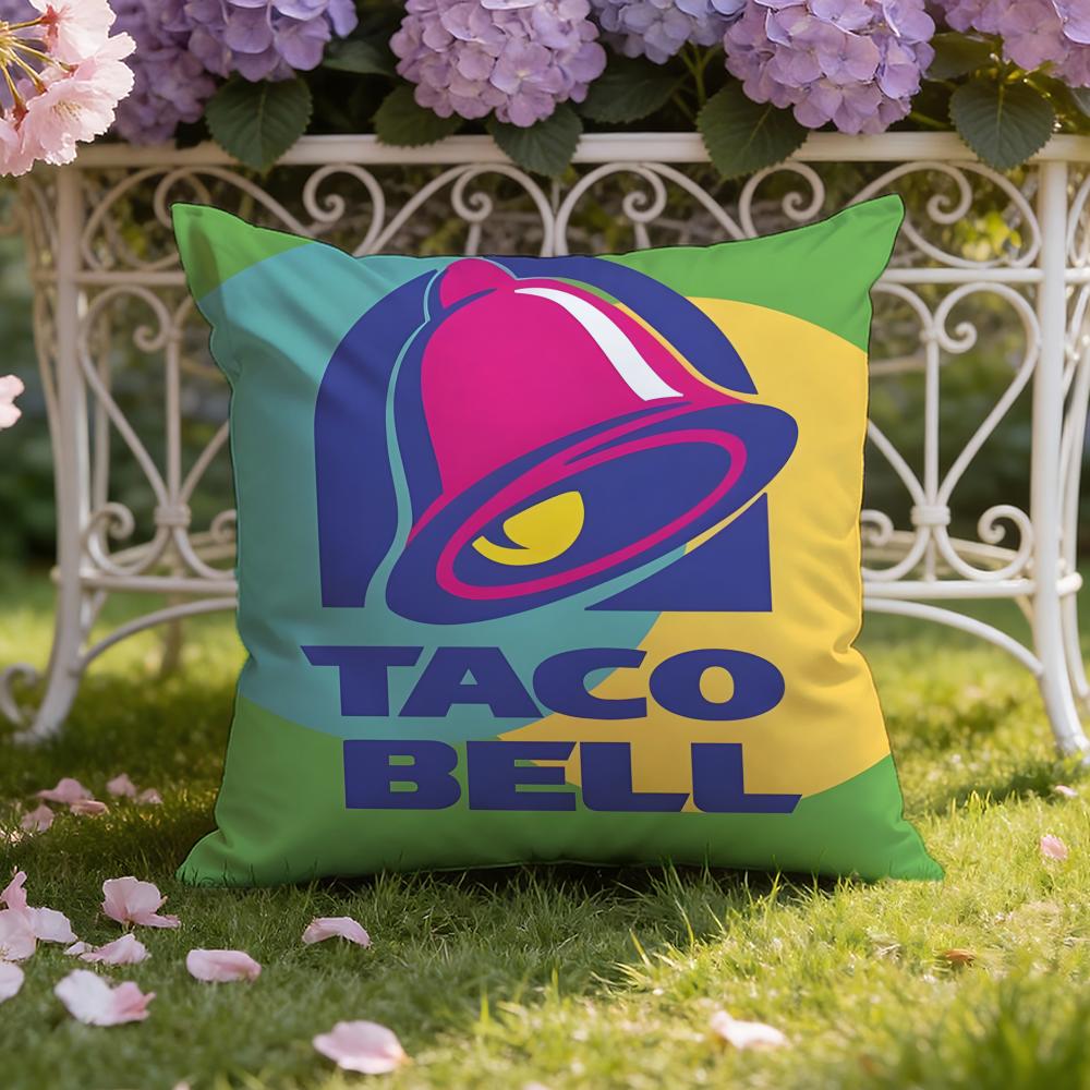 Mexican Flavor T-Taco B-Bell Cushion Cover Home & Car Dual-Scene Pillow Cover: Reversible for Premium Comfort