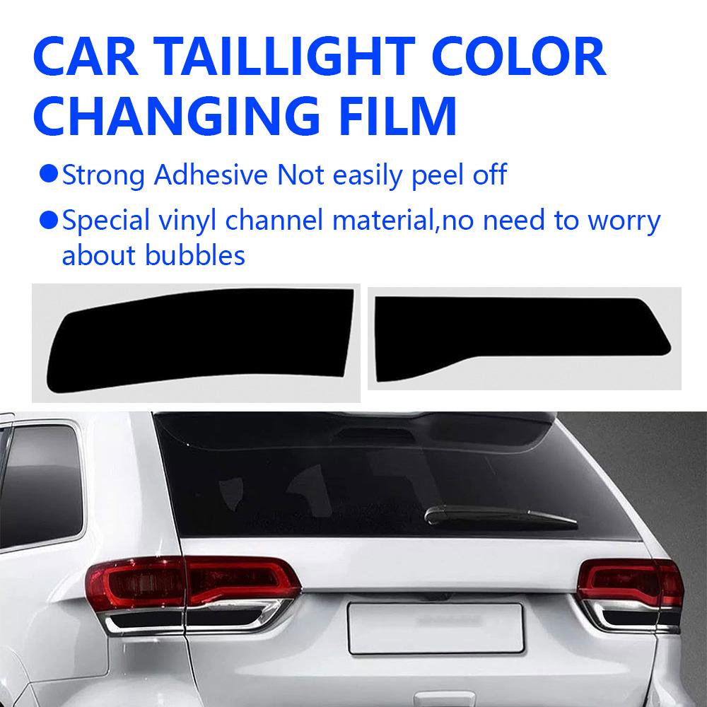 8PCS Rear Tail Light Tint Overlay Vinyl Decal for Jeep Grand Cherokee 2014-2019 Car Accessories Light Cover