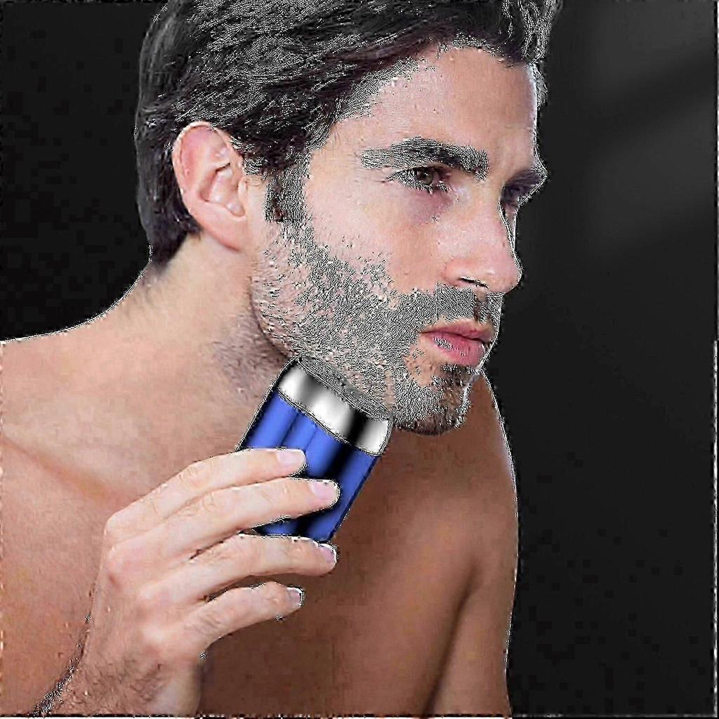 Elektrisk barbermaskine med dobbelt hoved til mænd - Mini USB-shaver, Bærbar, Vaskbar