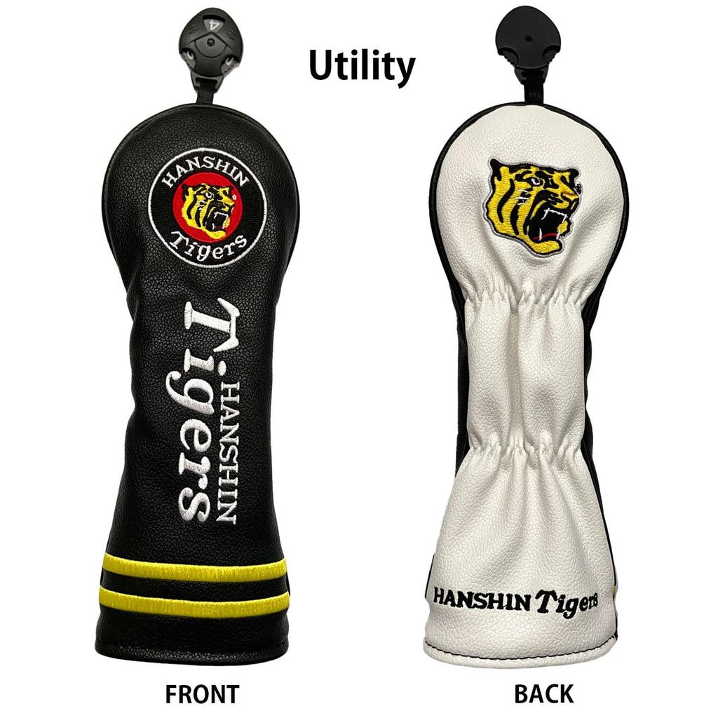 Hanshin Tigers Team Approved Golf 2025 Utility Head Cover Head Cover Made with Faux Leather and Directly Embroidered Dial Numbers Callaway TaylorMade