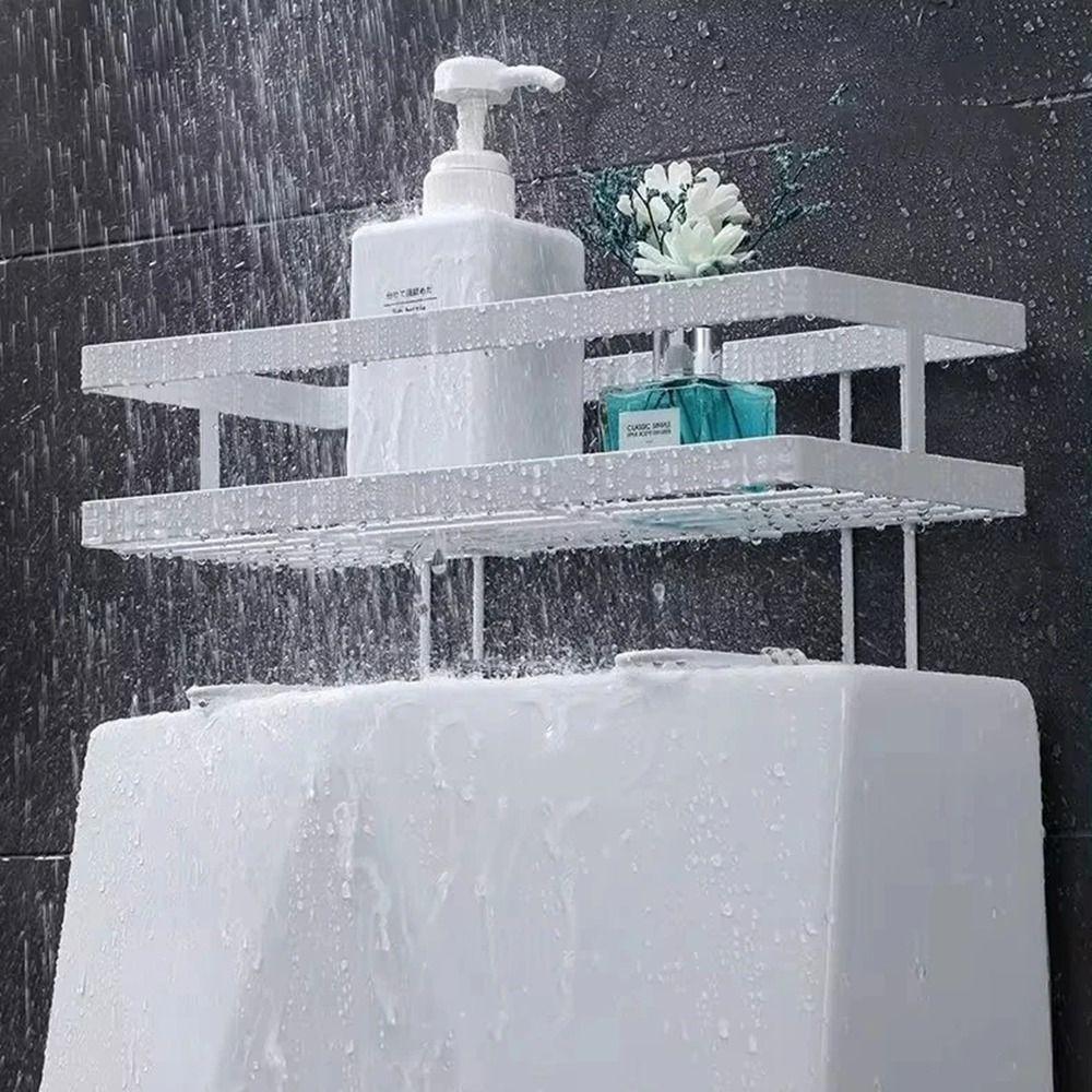 1Pcs Multifunctional Toilet Storage Rack Single Layer Bathroom Shelf New Shampoo Tray