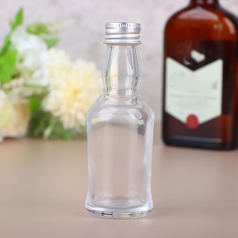 1 stk 50 ml hjemmeglass blyfri karaffel med deksel for brennevin Scotch liten vinflaske glass drikkeflaske bartilbehør