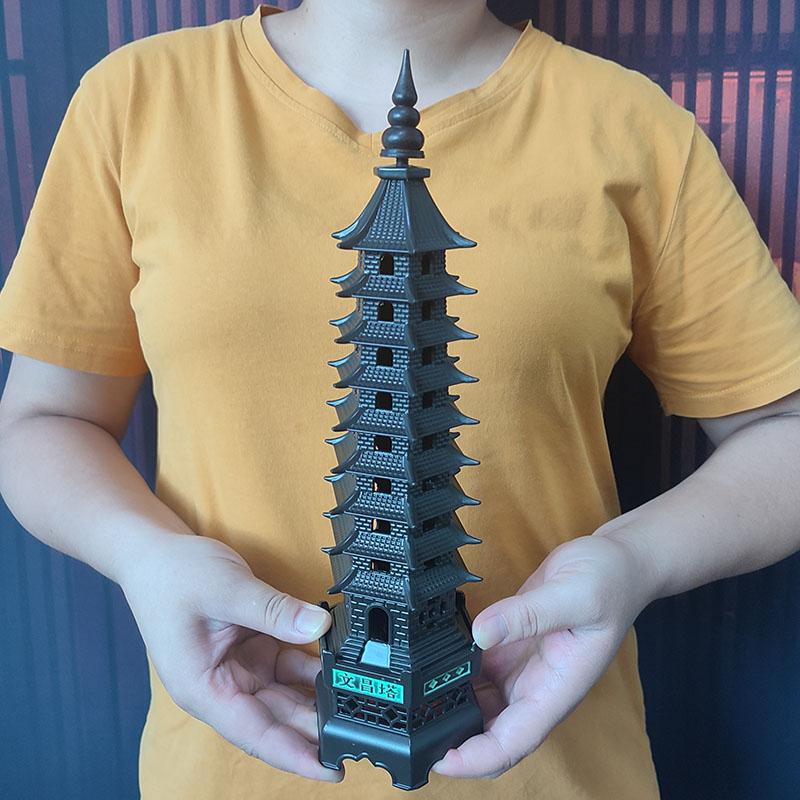 YXY Nine Layer God of Literature Tower Incense Burner Metal 31cm Apply Stick Incense Holder for Zen Home Decor High-end Gifts X1