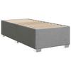 Box Spring Bed with Mattress Light Gray 90 X 190 Cm Fabric
