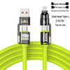 240W 4-in-1 Silicone Data Cable with Zinc Alloy Connectors for Super Fast Charging
