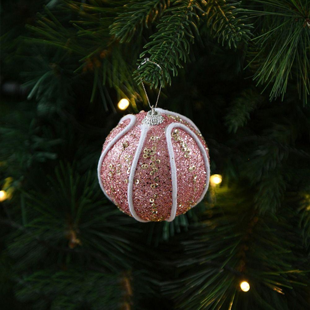 3pcs 8cm Christmas Tree Pendant Creative Hanging Ornament Christmas Ball  Wedding