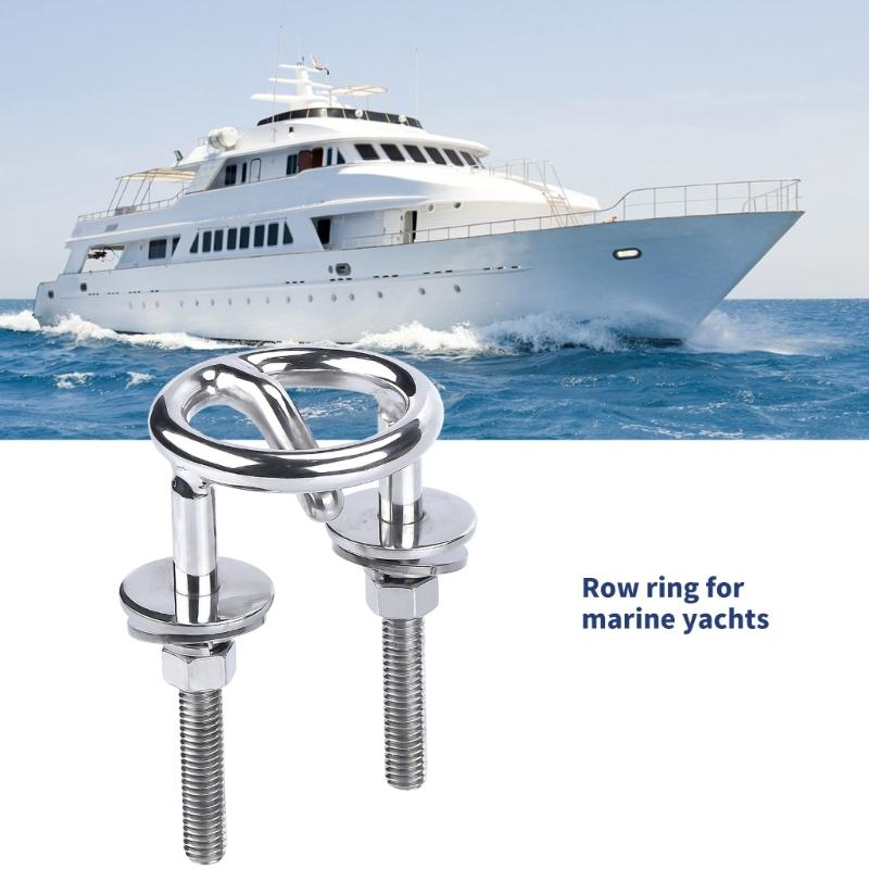 Marine Ski Tube Tow Rings Stainless Steel Corrosion Resistant For Boat Yacht Water Sports Secure Connection