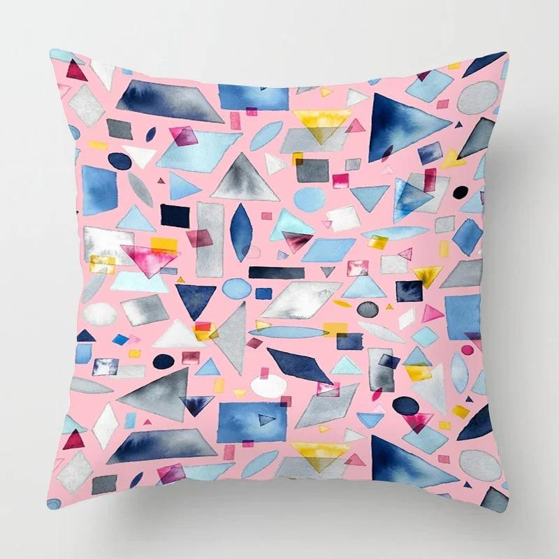 

Дом Coussin Abstraite Géométrique de Style oreiller, taie d oreiller, современный декоративный декор для канапе с подсветкой и глиссьером 60x60cm