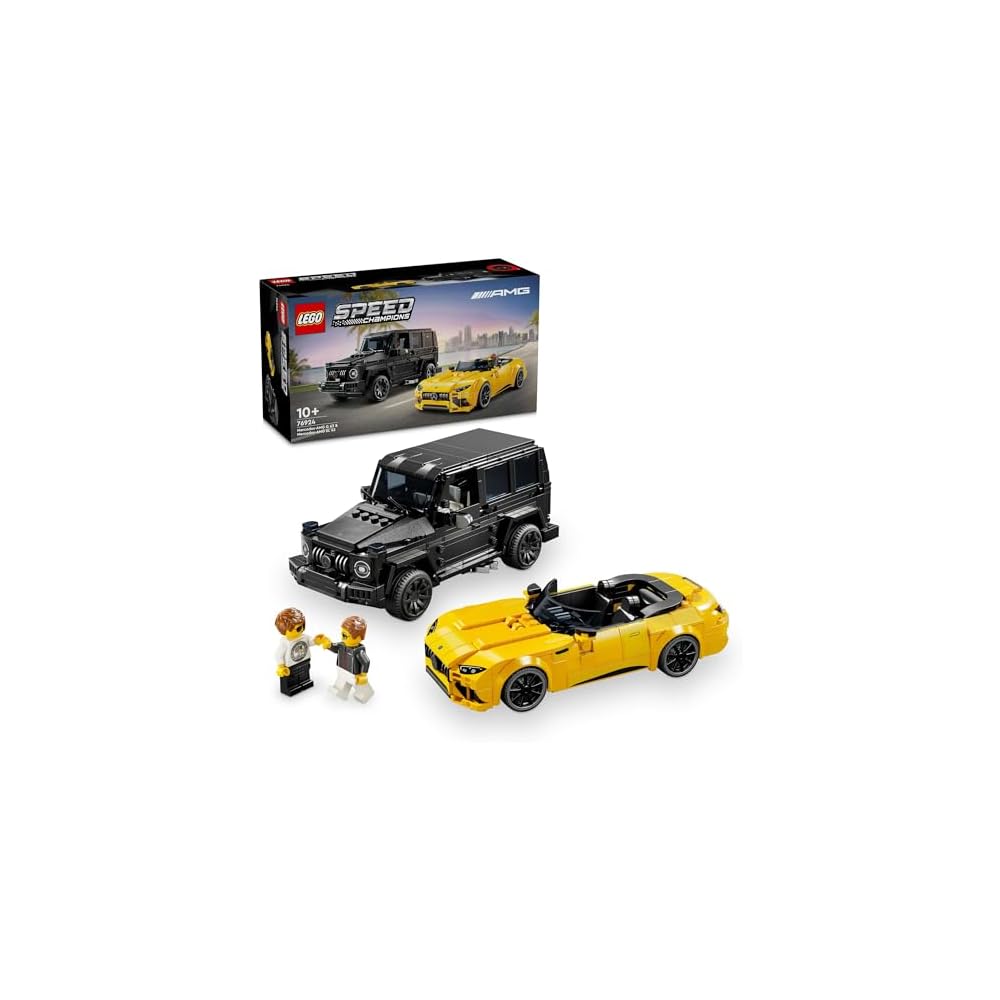 LEGO Speed Champions Mercedes-AMG G 63 and SL 63 Toy Building Blocks for Kids Age 10 and Up 76924