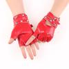 Damen Cool Punk Leder Tanz Performance Handschuhe
