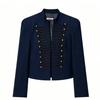 2026 Spring New Product European and American Cross-border Women's Clothing Fashion with Shoulder Pads Slim Short Blazer W018 1790