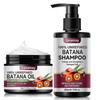 Raw Batana Oil Hair Care Set for Growth and Volume, Includes Shampoo and Mask To Repair Frizz and Nourish
