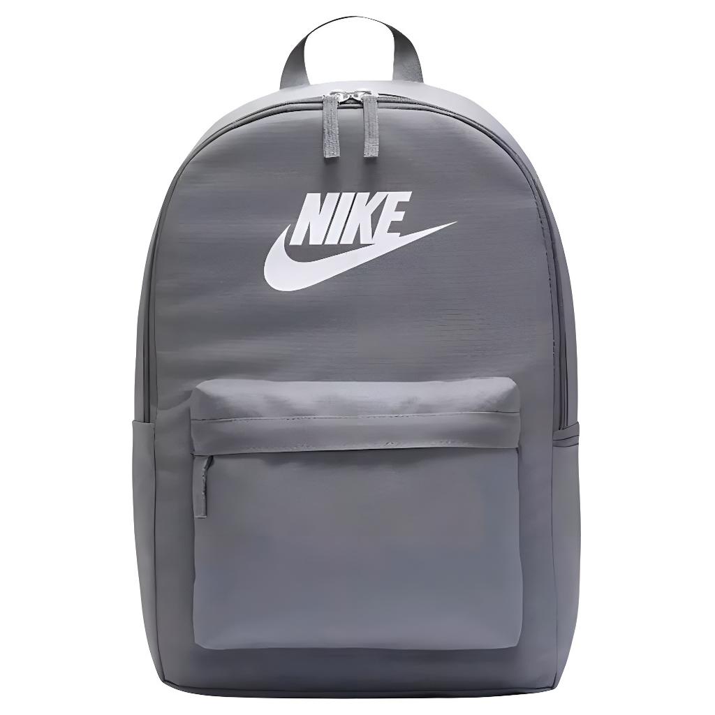 Nike 25L Logo Print Zipper Closure Polyester Backpack Unisex Backpack Smoke-Gray DC4244-063