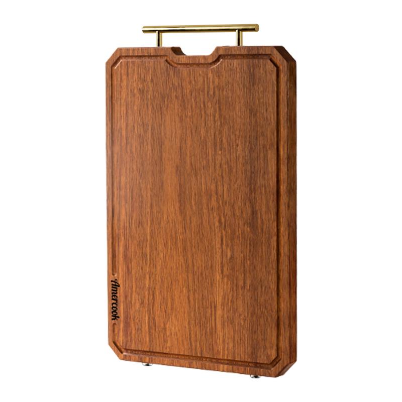 

Amercook Black Gold Wenge Wood Solid Antibacterial Cutting Board