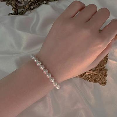 Natural Freshwater Pearl 925 Sterling Silver White Pearl Bracelet Women 'S Hand Bracelets Birthday Party Gift Fashion Jewelry
