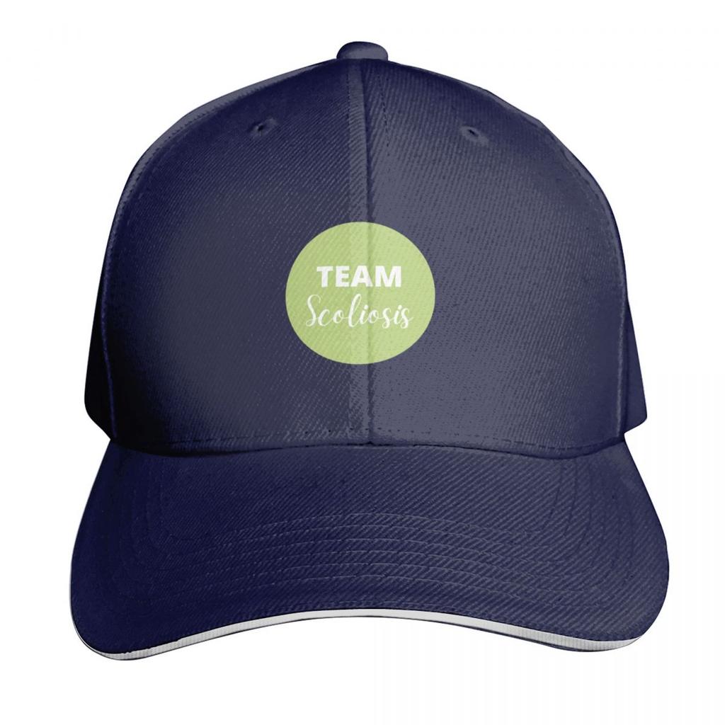 Team Scoliosis Sticker Baseball Cap Golf Cap Rugby sailor cap for Unisex fishing caps Unisex Womens Beach Visor Unisexs