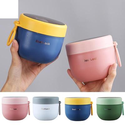 Thermal Lunch Box Food Container With Spoon PP Material Vacuum Cup Soup Cup Portable Insulated Breakfast