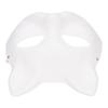 10 STÜCKE Katze Therian Gesichtsmaske Papier DIY Handbemalt Blanko Tier Katze Halbgesichtsmaske mit Fell und Augennetz für Cosplay Party