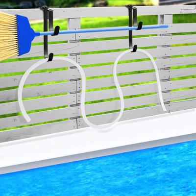 2x Poolstangenhalter Haken für Stangen Schwerlast Rostfrei zum Aufhängen von Poolausrüstung