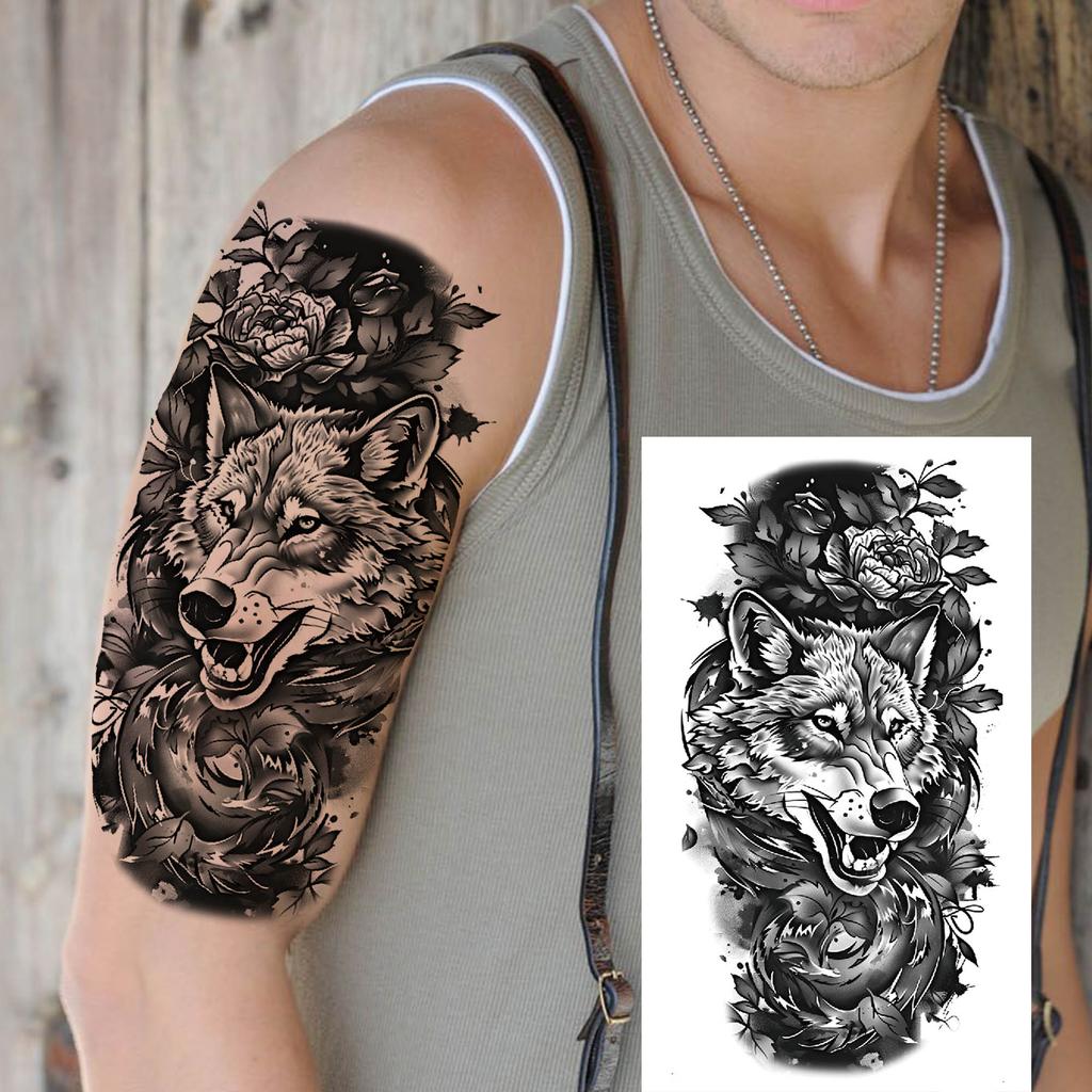 1 Sheet Dragon Temporary Tattoos For Men Women Water Transfer Tattoo Sticker Self Adhesive High Quality Fake Tatoo Arm Forearm