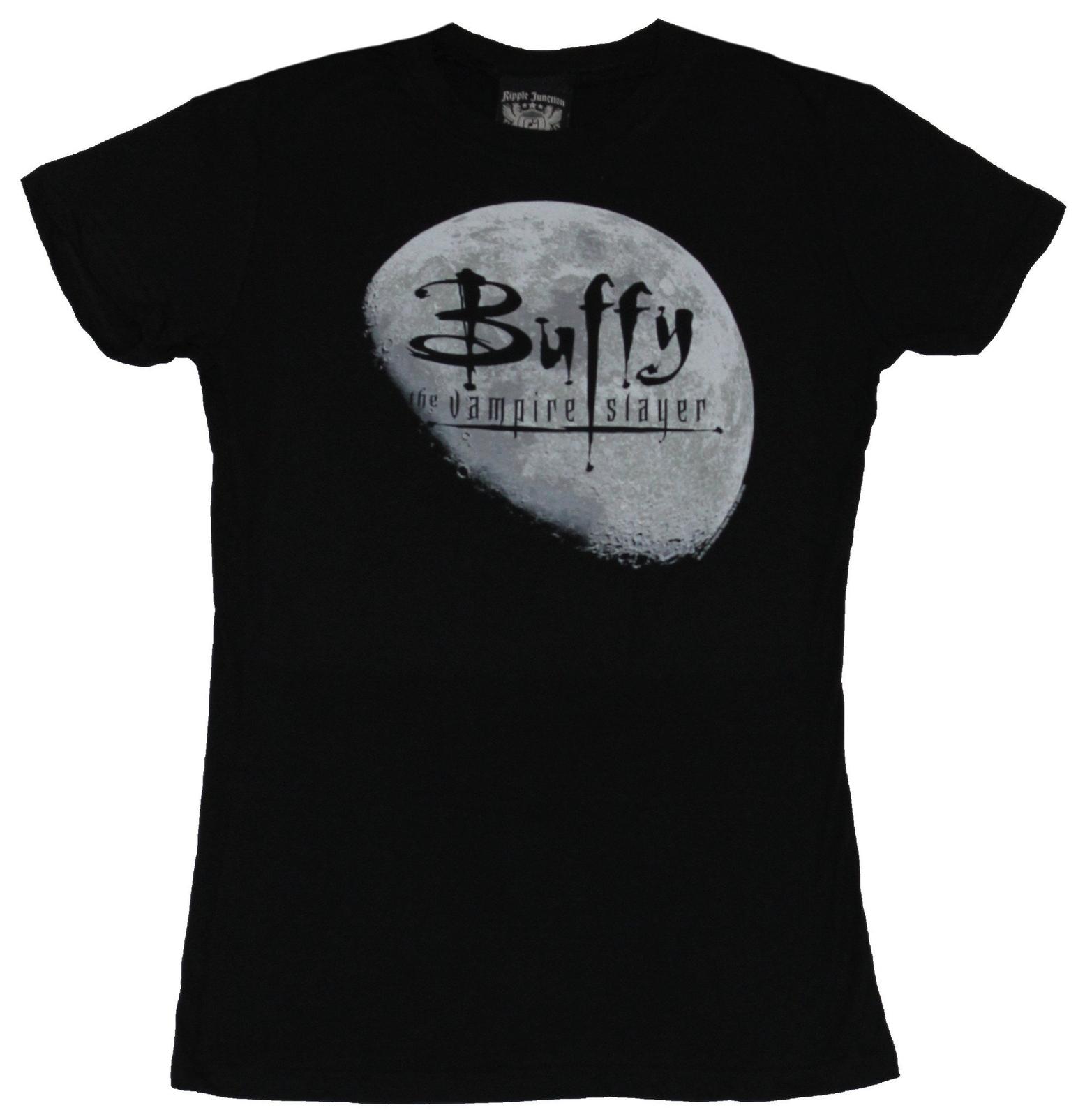 Buffy the Vampire Slayer Girls Juniors T-Shirt - Moon Show Logo Image S