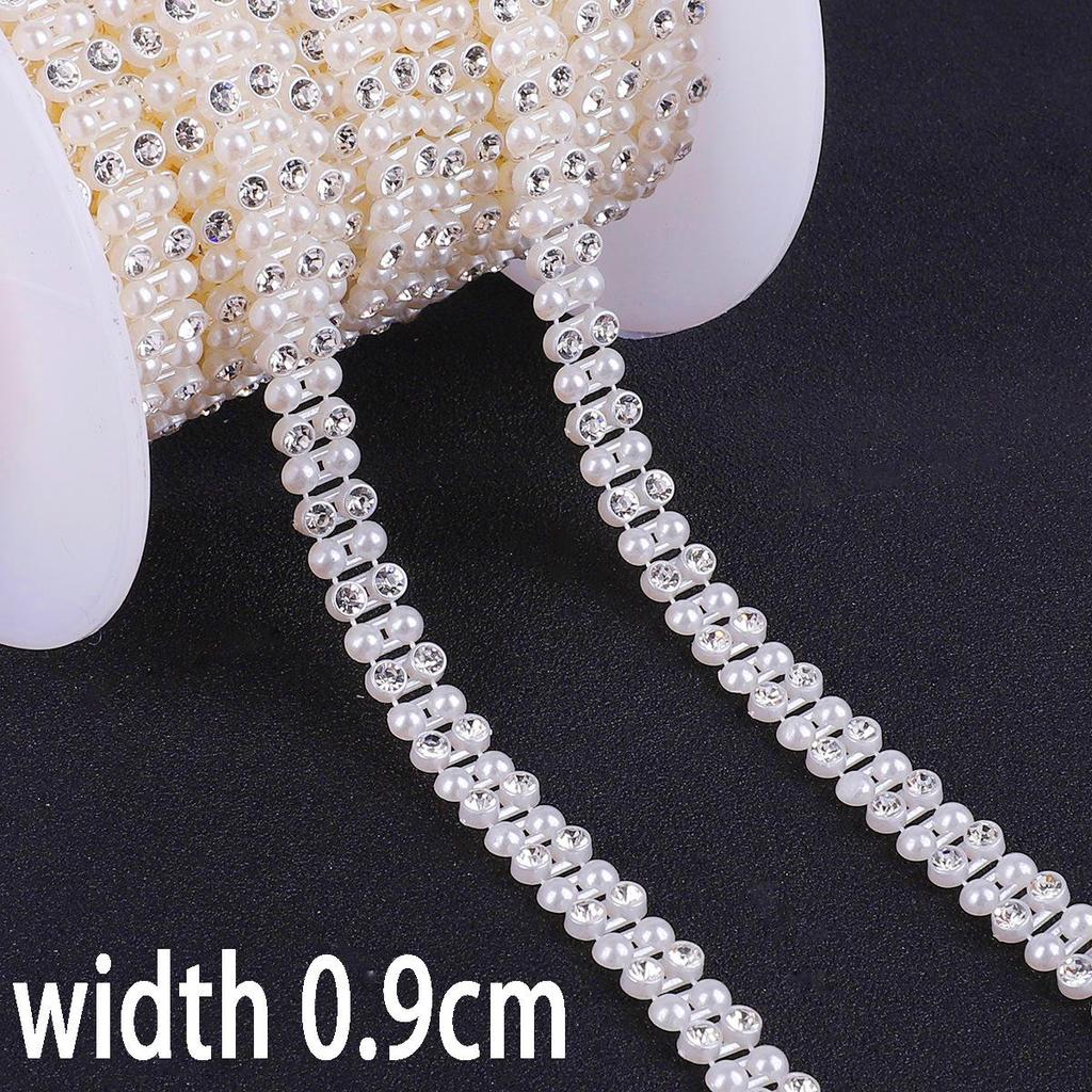 Round Sun Rose Double Pearl Chain for Wedding & DIY Hair Accessories