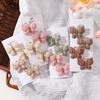 4Pcs/Set New Cute Baby Girls Wool Knitting Headwear Handmade Crochet Butterfly Alloy Hairs Clips Children Hairpins Quality