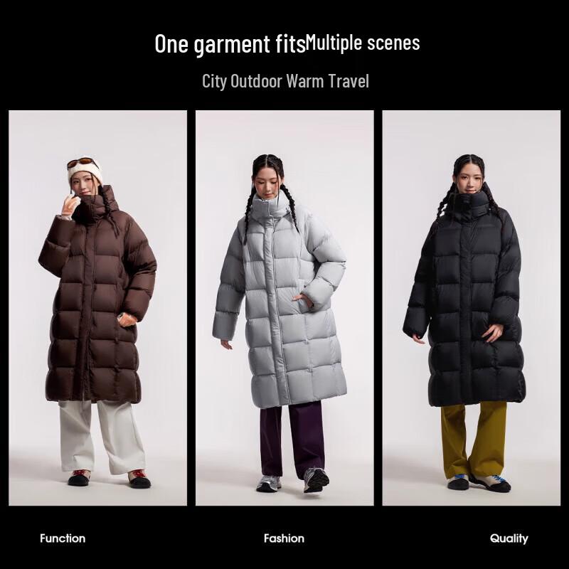 CAMEL Women's Mid-length Puffer Down Jacket