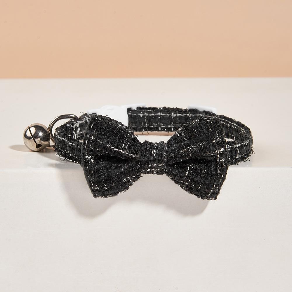 Bow Cat Collar Adjustable Pet Bow Tie Collar with Safety Buckle and Bell Decoration Suitable for Kittens & Puppies Cat Necklace