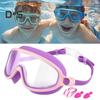 Okulary do pływania z zestawem słuchawek dousznych, regulowana konstrukcja, wodoodporne, przezroczyste, przeciwmgielne, okulary do pływania dla dzieci