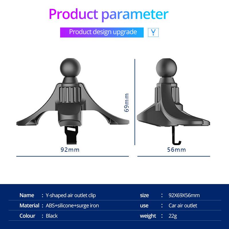 Car Phone Holder Base Universal 17/15/13mm Ball Head for Round Shape Car Air Vent Clip Magnetic Gravity Car Mount Phone Stand