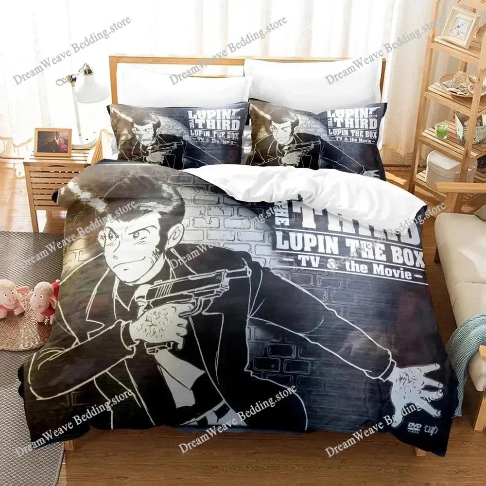 Lupin 2D Print Anime Duvet Cover Set Single Double Queen King Size Bedding Set For Boys Duvet Cover Bed Set Quilt Cove963